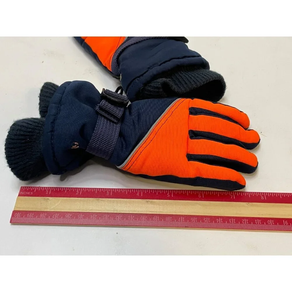 Champion C9 waterproof gloves youth small Thinsulate blue orange